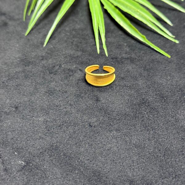 925 Sterling Silver Woven Ring – Gold-Plated