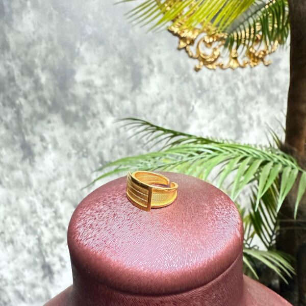 925 Sterling Silver Woven Band Ring – Gold Plated