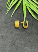925 Sterling Silver 5-Row Trabzon Woven Folded Earrings – Gold Plated