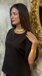 925 Sterling Silver – 15-Row Bracelet 7-Row Necklace Trabzon Woven Jewelry Set - Görsel 2