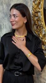 925 Sterling Silver – 9/5-Row Trabzon Woven Full Stone Jewelry Set with Earrings & Ring