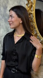 925 Sterling Silver – 9/5-Row Trabzon Woven Full Stone Jewelry Set with Earrings & Ring - Görsel 2