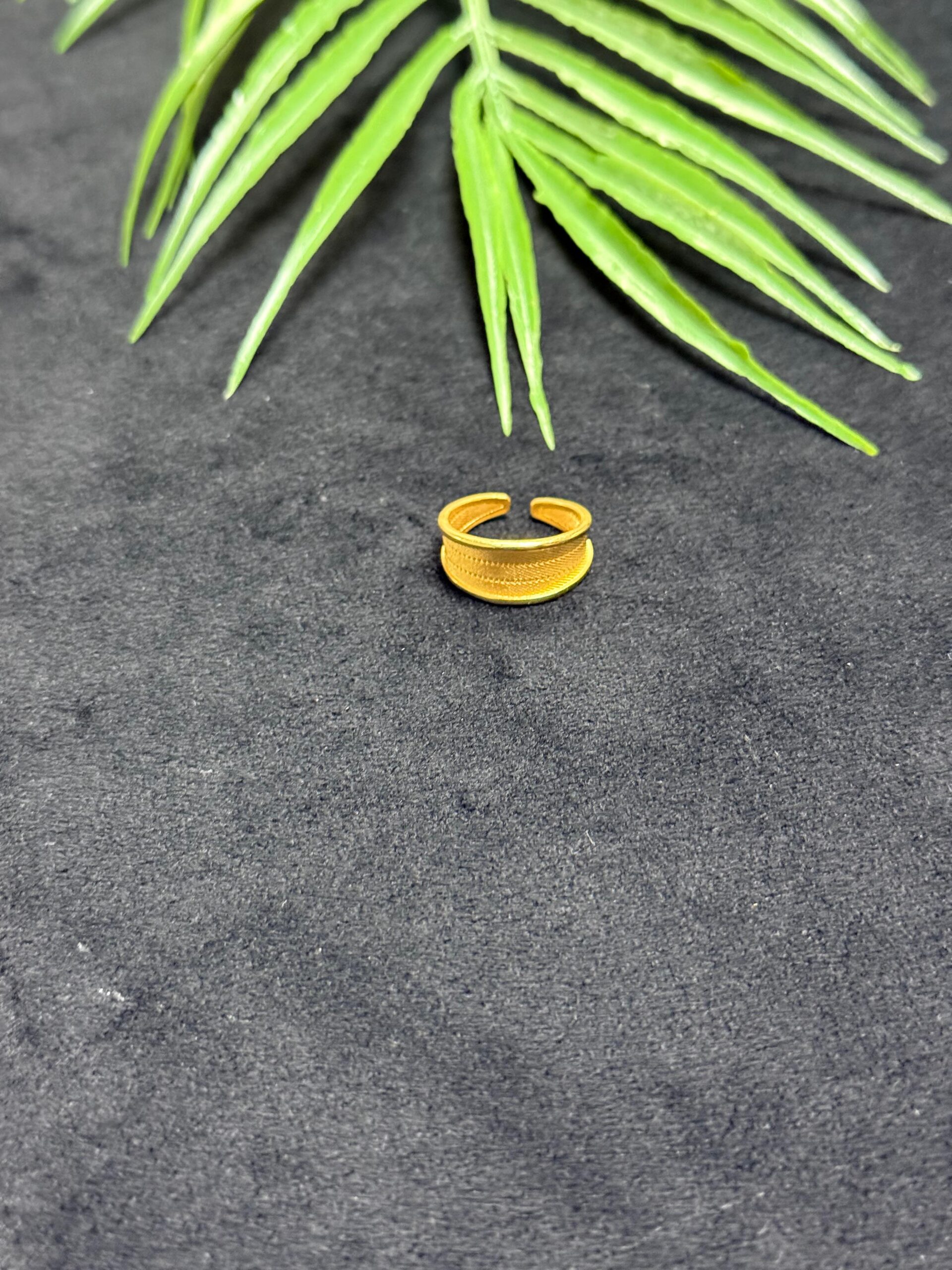 duzyuzuk-scaled-1.jpg 925 Sterling Silver Woven Ring – Gold Plated - Görsel 1